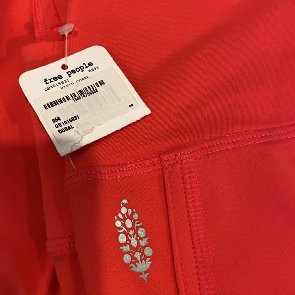 Free People Movement High-rise Infinity Ob1015831 Leggings Coral Small - Picture 4 of 6